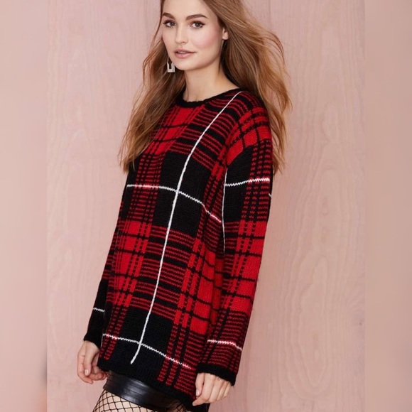 UNIF Jumbo Plaid Sweater - Picture 4 of 8
